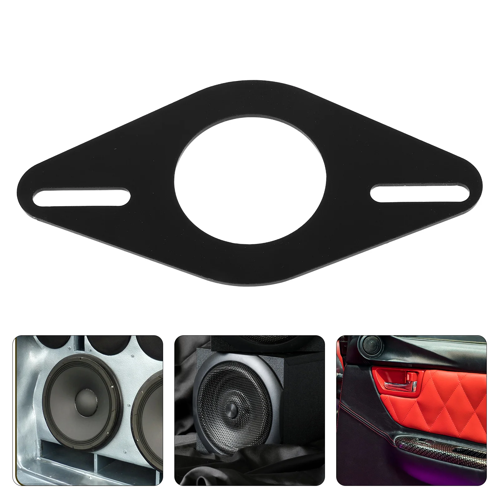 

2Pcs Durable Plastic Car Speaker Mount Plate Universal Tweeter Adapter Ring for Easy Installation and Sound Quality