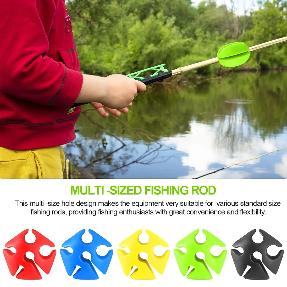 Silicone Fishing Rod Holder Straps Portable Fishing Rod Fixing Ball Comes with Fly Fishing Accessories for Fishing Enthusiasts