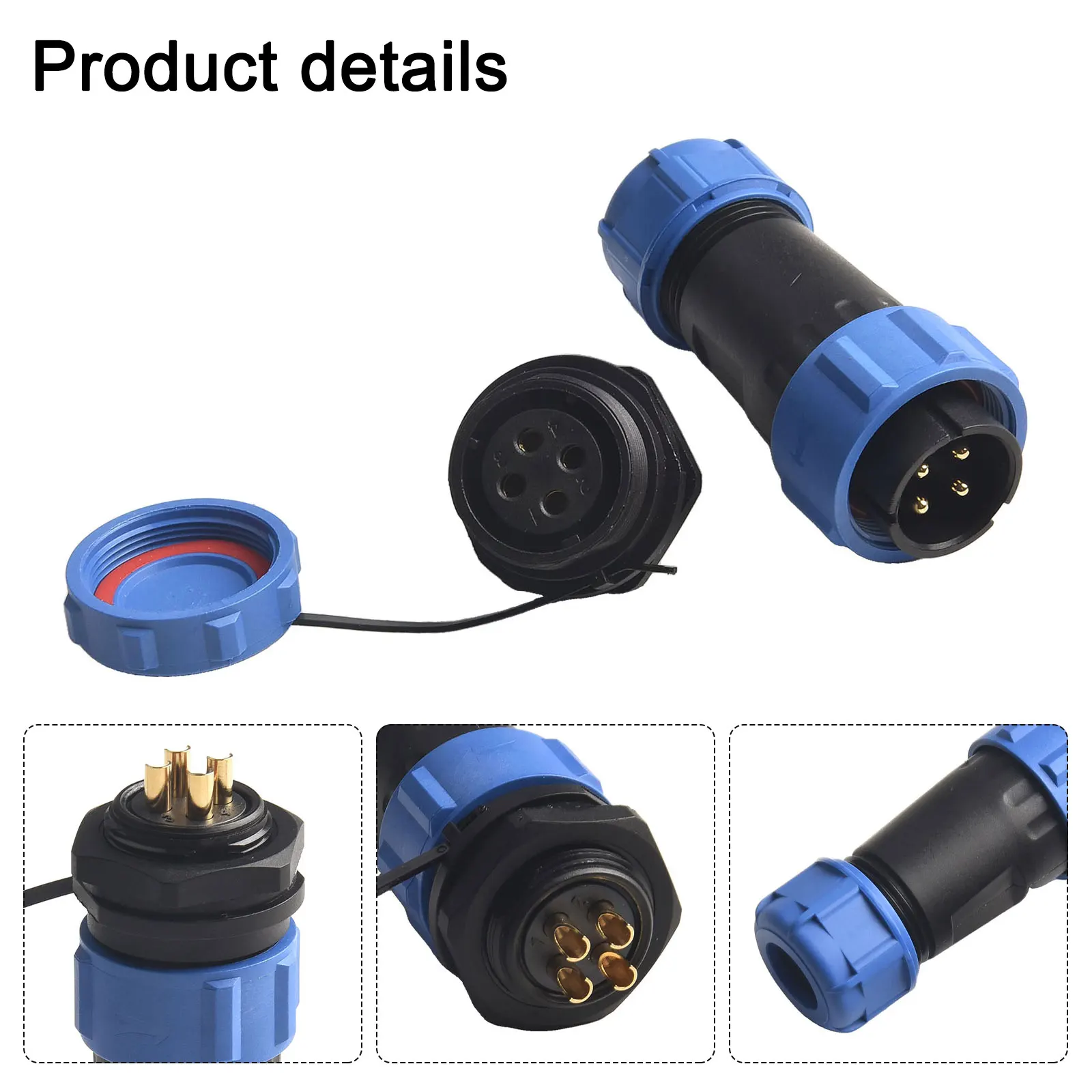 High-Quality SP21 4Pin Connector  Waterproof Cable Plug Socket with IP67 Protection  Used for Trains  Lighting