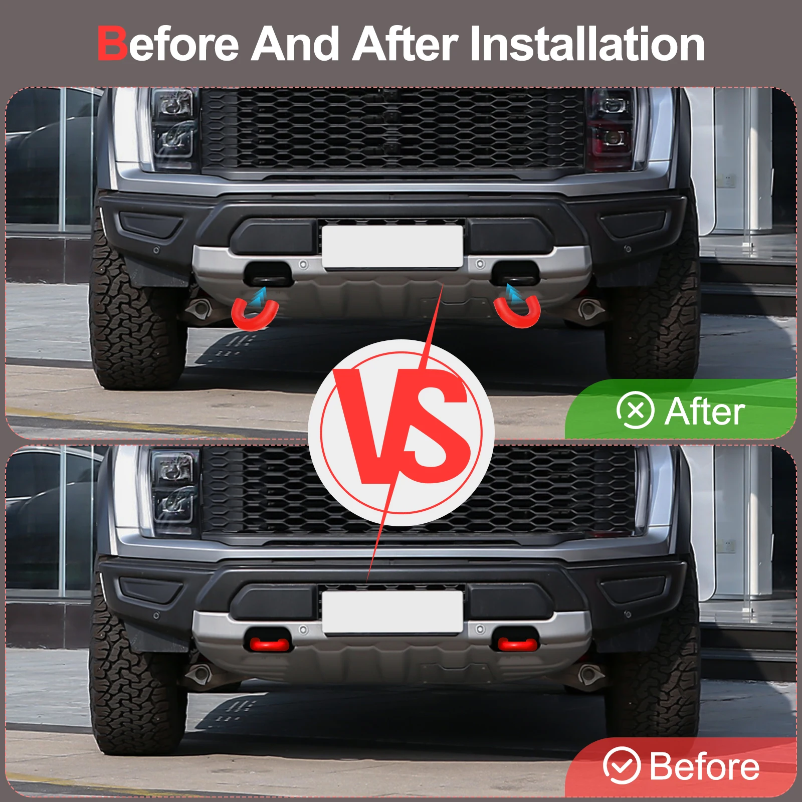 أغطية وصلة السحب لسيارة Ford F150 2004-2024 قاعدة برونكو/بيج بيند/البنوك الخارجية 2021-2024 لسيارة Toyota Tundra 2017-2021، غطاء خطاف السحب