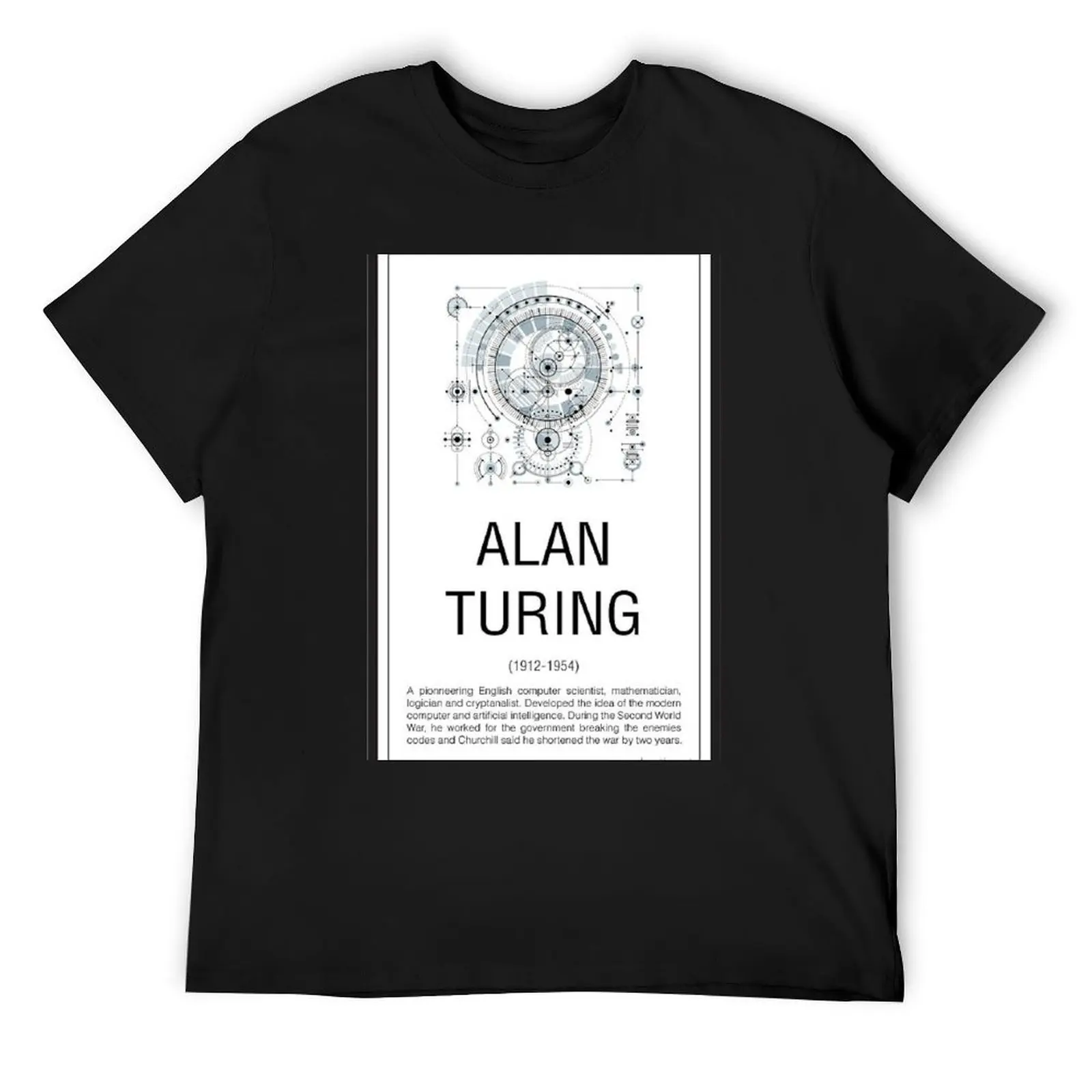 Alan turing T-Shirt summer tops customs design your own graphic shirts shirts graphic tee t shirt men