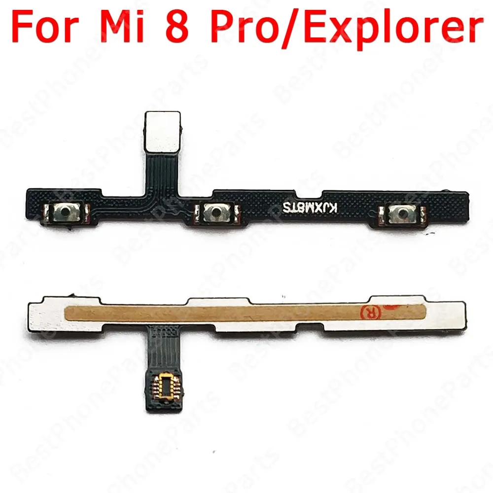 For Xiaomi Mi 9 Lite 9T Pro 5 5S Plus 6 8 SE Side Button Switch Volume Key Mute Power On Off Flex Cable Spare Parts