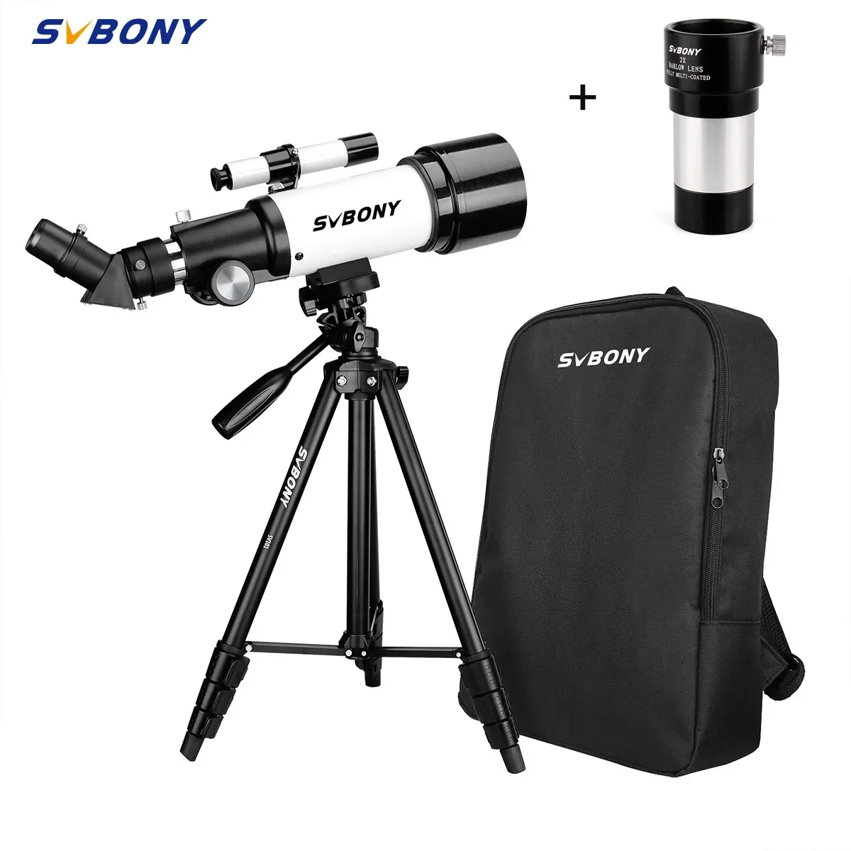 

SVBONY SV501P+1.25" 2X Barlow Lens Telescope for Beginners Adults, Astronomical Refracting Telescope for Gift Moon Planets