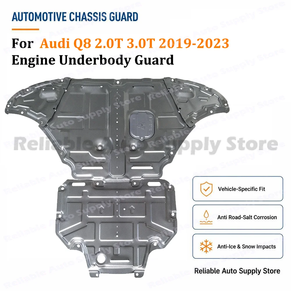 Engine Protection Plate For Audi Q8 2.0T 3.0T 2019-2023 Easy Install Cooling Ventilation 3D Scanned Exact Fit Accessories