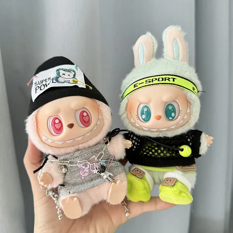 

17cm Labubu I II Idol Dolls Clothes Hip-hop Women's Tennis Outfits Accessories Korea Kpop Exo Clothing Plush Doll'S Clothes