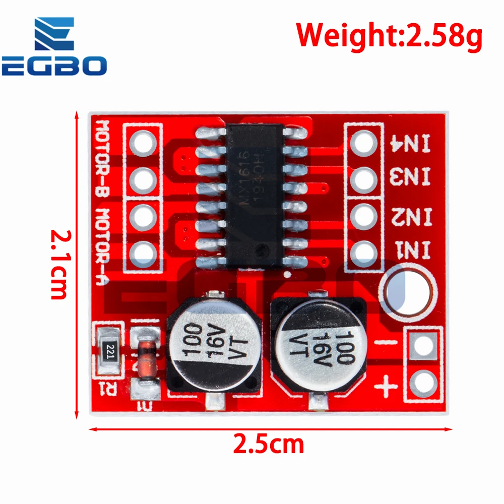 1PCS EGBO Dual H Bridge DC Stepper Motor Drive Controller Board Module L298N for Arduino smart car robot