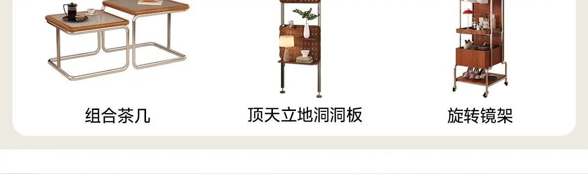 Glass coffee table living room household small apartment medieval tea table round balcony tea table