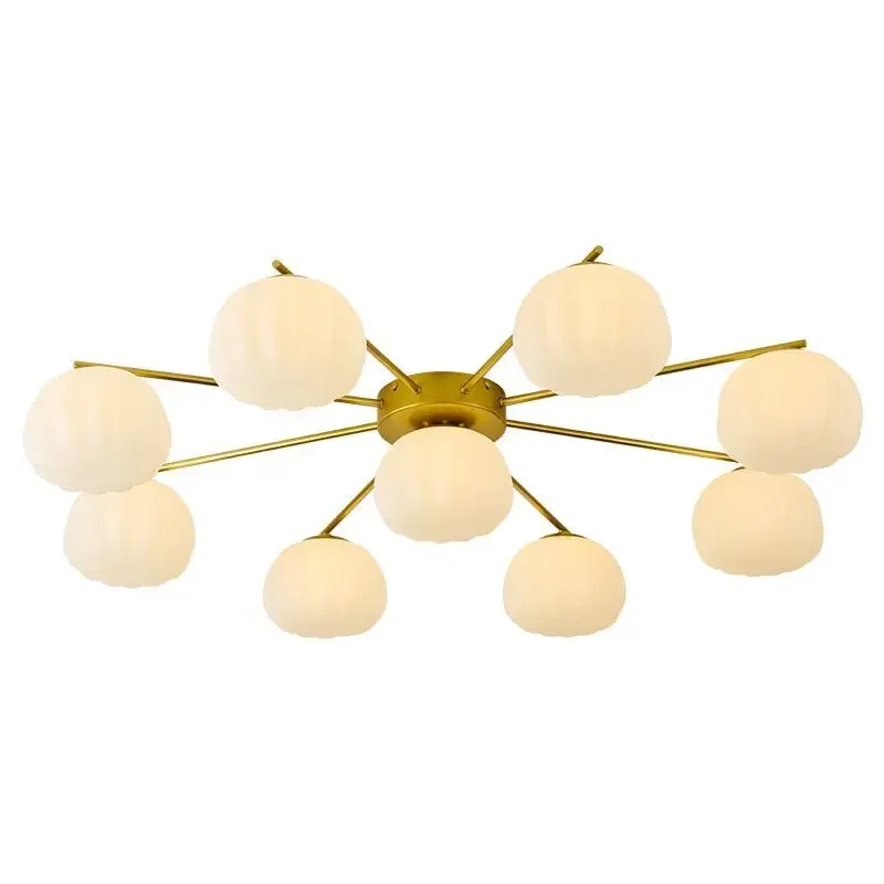 

Cream Wind Hall Living Room Ceiling Light Full Spectrum Eye Protection Branch Study Bedroom Room Premium Sense Lighting