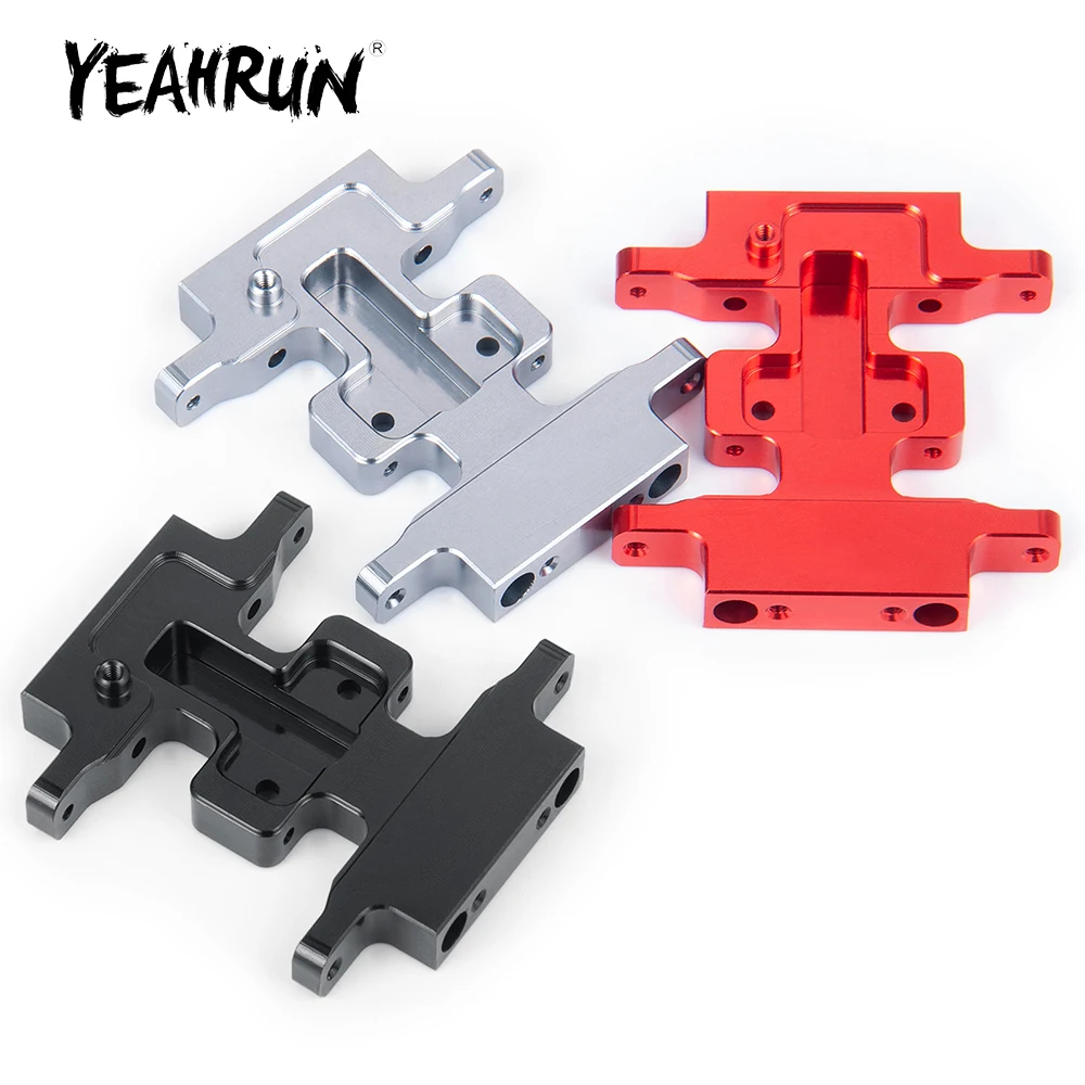 YEAHRUN Aluminum Transmission Chassis Protection Skid Plate for Axial SCX24 Deadbolt C10 Gladiator Wrangler Bronco 1/24 RC Car