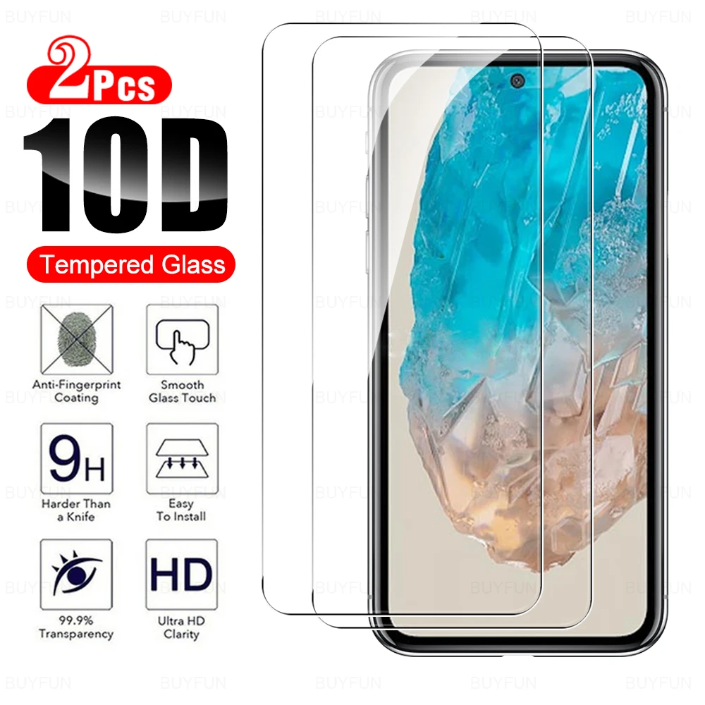 2pcs For Samsung Galaxy M35 2024 5G tempered glass Protective Screen Protector For Samsung M35 M 35 Samsun SamsungM35 6.6 inches