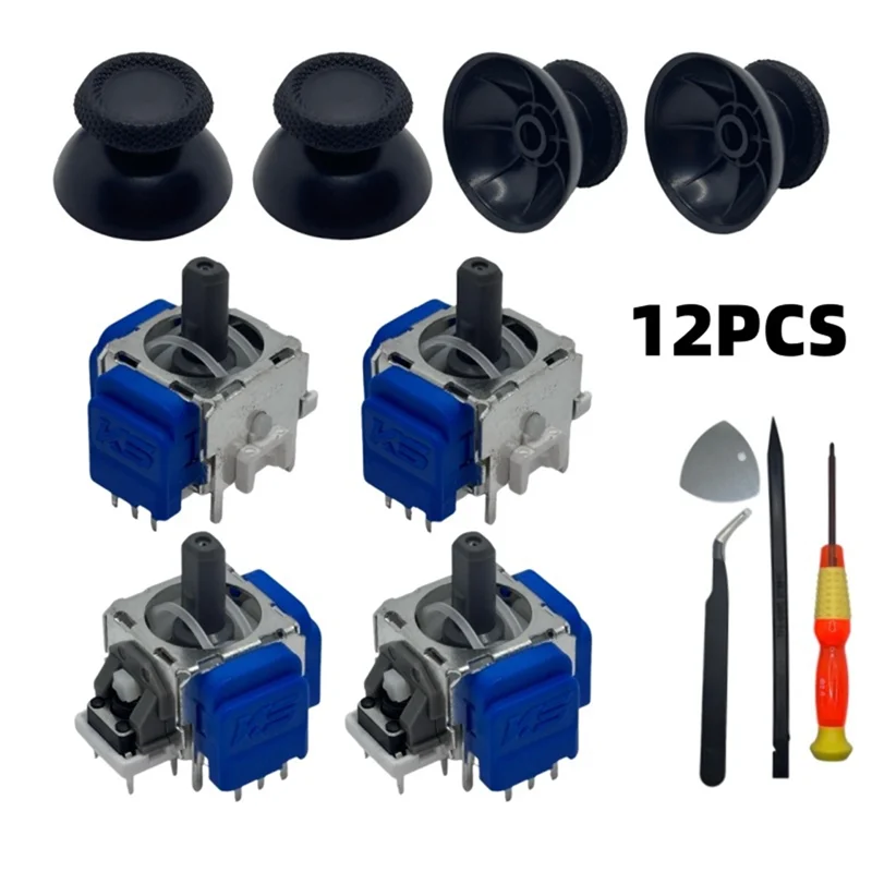 عصا التحكم الكهرومغناطيسية TMR + غطاء عصا التحكم لوحدة تحكم ألعاب PS5 عصا التحكم المقاومة المغناطيسية لنفق تناظري