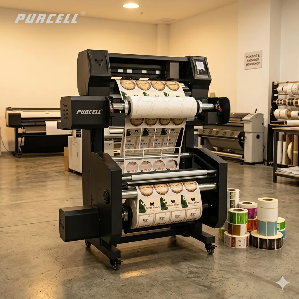 Purcell VH330 Professional Roll To Roll Vinyl Cutter Digital Label Cutting Machine With Auto Feeding For Adhesive Stickers