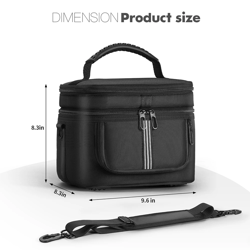 Carrying Case for Ef Ecoflow River 2 Travel Storage Bag Protective Case Waterproof Multiple Pockets with Shoulder Strap & Handle