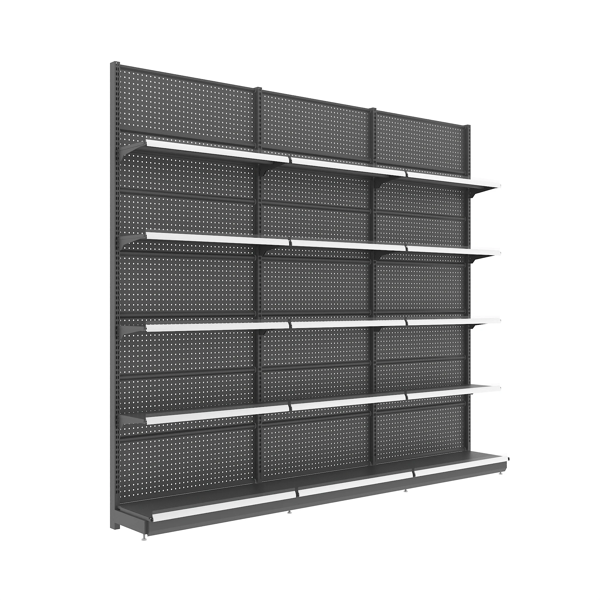 Convenience Store Shelves, Branded Snacks, Straight Edge Side Mesh Shelves Custom Size