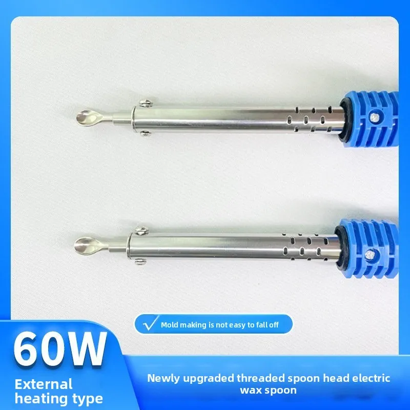New electric spoon threaded 60W external heating wax spoon device, hot wax melting wax tooth repair electric heating tool