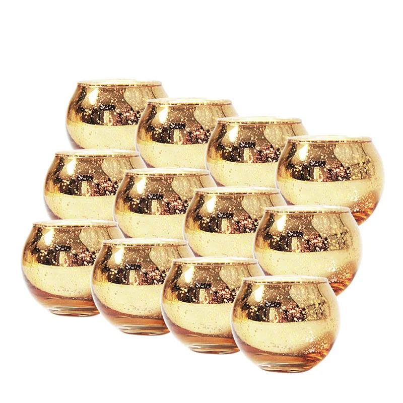 Glass Candle Holder Votive Mercury Tealight Candle Holder Wedding Parties Hotel Cafe Bar Home Yoga Studio Decoration Ornaments