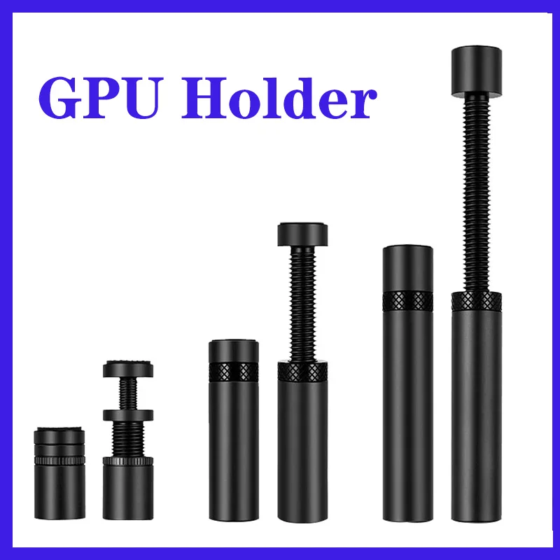 Aluminum GPU Holder Vertical Telescopic Rotating Stand Magnetic Bracket Video Card Holder Graphics Card Bracket Support 27-120mm