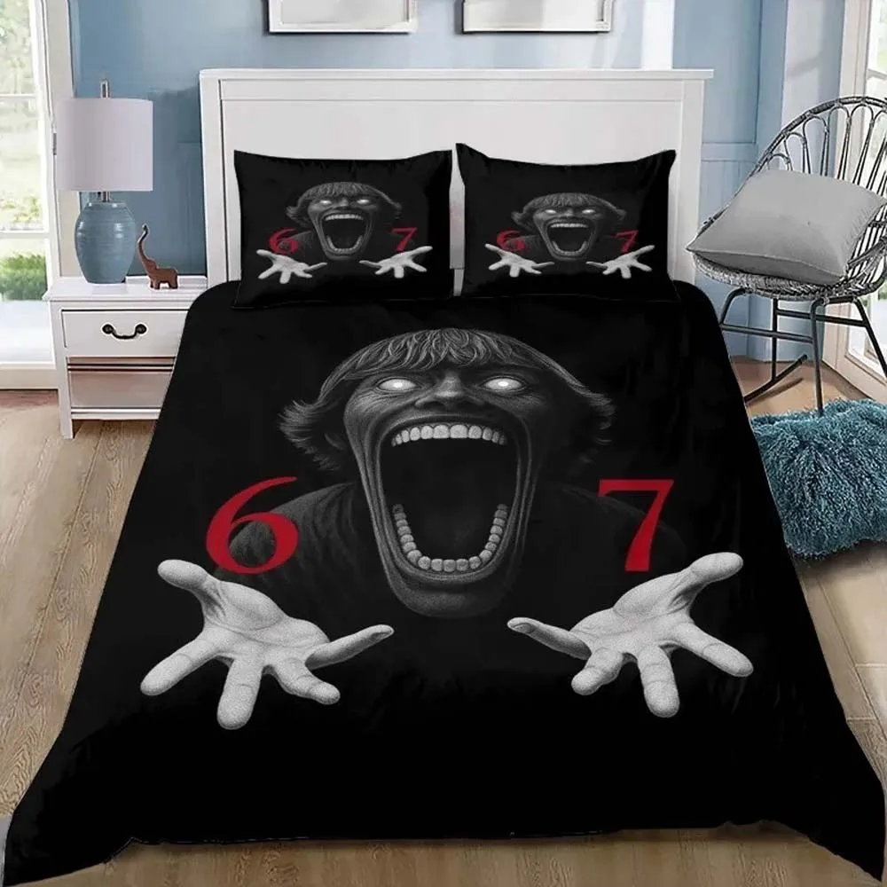 parure-de-lit-cartoon-six-seven-6-7-housse-de-couette-couvre-lit-avec-taie-d'oreiller-tailles-twin-single-queen-king-pour-garcons-et-adultes-textile-de-maison