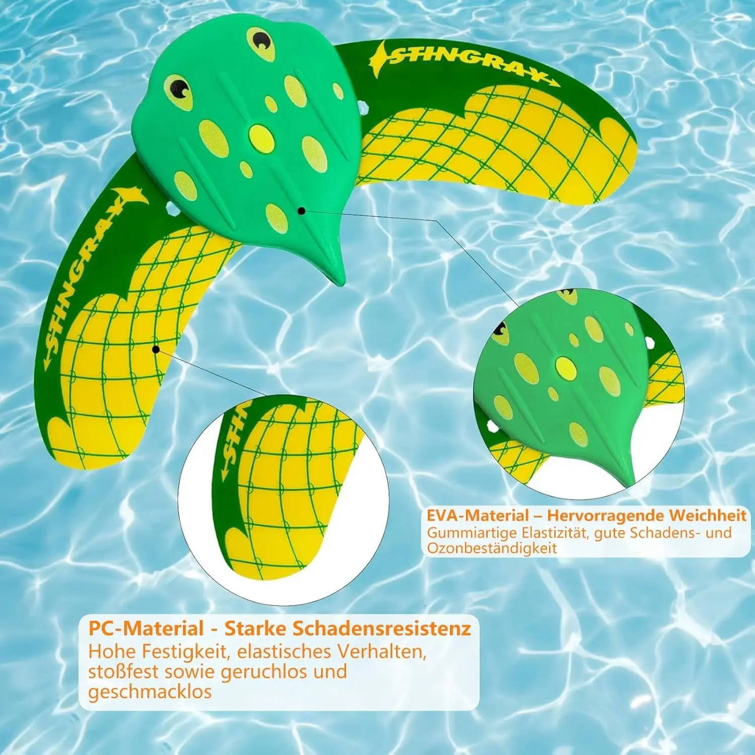 2 قطعة لعبة حمام السباحة على شكل سمكة الشيطان ، لعبة مائية للأطفال ، لعبة حمام السباحة ، حلقات الغوص ، لعبة الغوص ، للملاهي ، طائرة شراعية تحت الماء