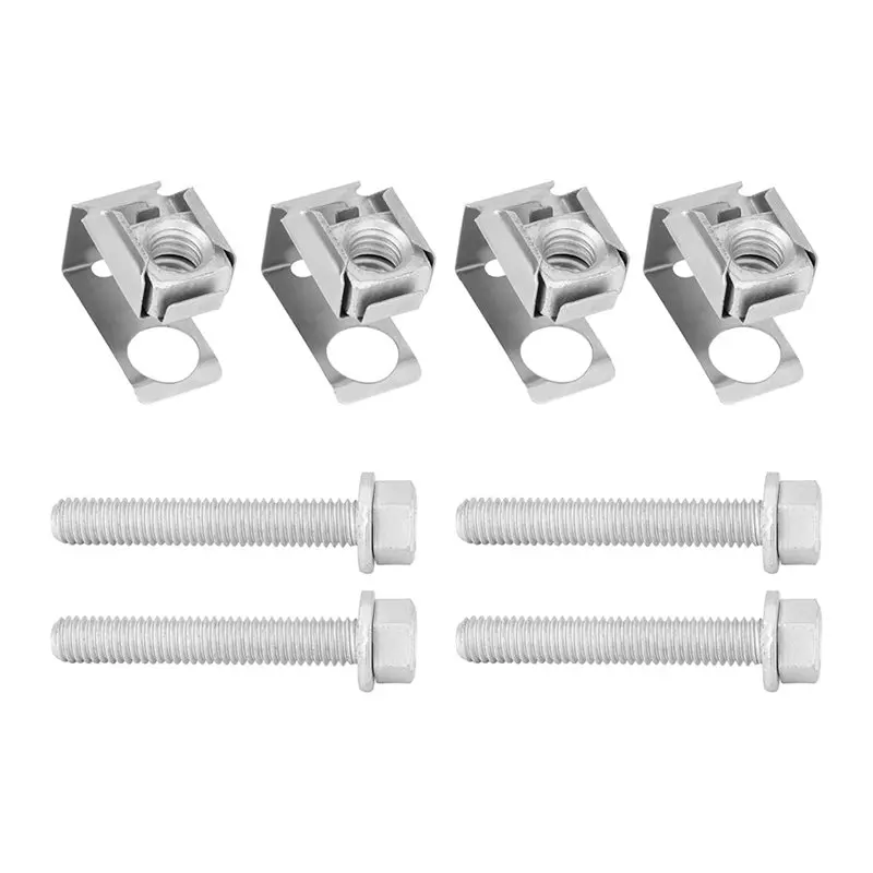 ABMI-4Pcs Exhaust Manifold Flange Bolts & Nuts 03442 Hardware Kit For Jeep Wrangler Dodge Durango Dakota 55366000AA 6036717AA,