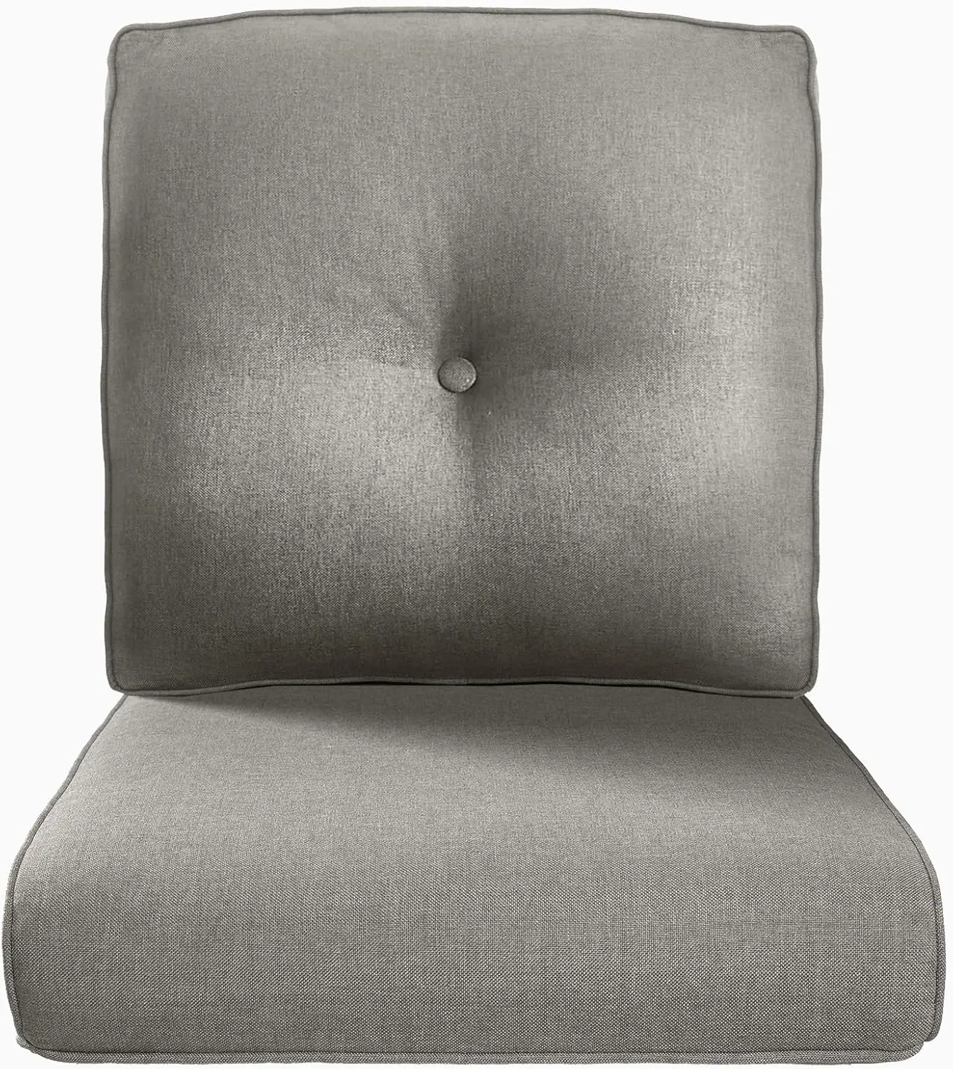 

Набор сменных подушек для уличной мебели для патио — серый с дизайном пуговиц, глубоким сиденьем с высокой спинкой, 22x25/22x24 дюйма