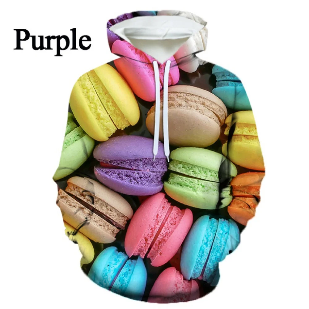 Fashion 3d Hoodie Food Style Sweatshirts Personality Streetwear Casual Long Sleeve Harajuku Pullover