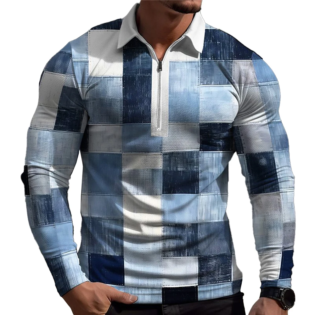 Mens Tops Muscle Party/Cocktail Plaid Polyester Regular Shirt Athletic Blouse Sport Brand New T Shirt Business