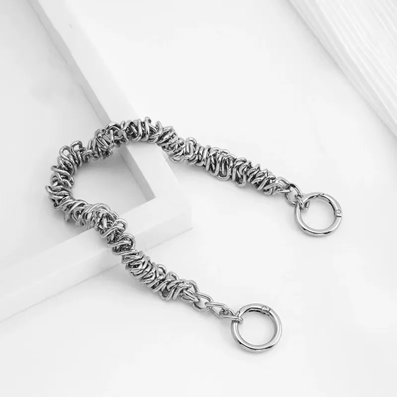 1PC Alloy Chain Shoulder Bag Strap Replacement Parts Accessories Silver Gold Metal Handbag Handle 35cm Fashion Bag  Belt