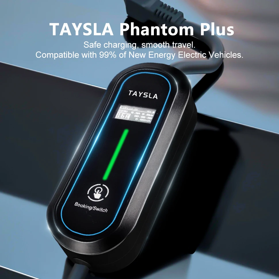 TAYSLA  EV Charger TYPE 2 3.5KW 16A EU Plug 80V-260V Charging Cable TYPE 1 J1772 Charger for Electric Car Wallbox EVSE