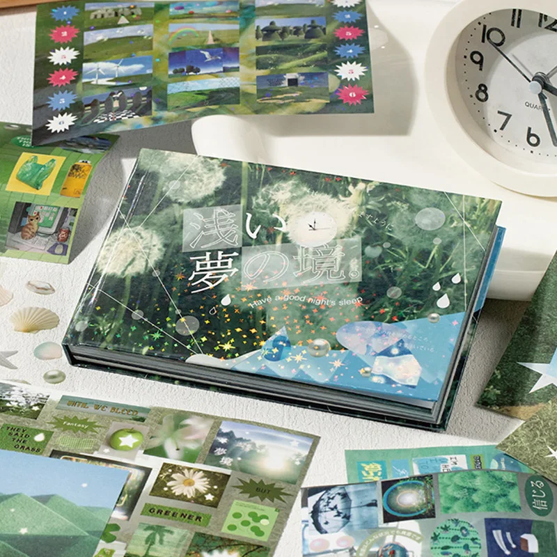 

Книга-наклейка, 72 листа/пакет, высеченные наклейки, канцелярские принадлежности для скрапбукинга, украшение для планировщика «сделай сам», для чехла для телефона, ноутбука