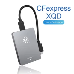 CFexpress Type B XQD 2 in 1 Card Reader USB3.2 Gen2 10Gbps Type-C Memory Card Adapter for Sony Canon Nikon SLR Card Accessories