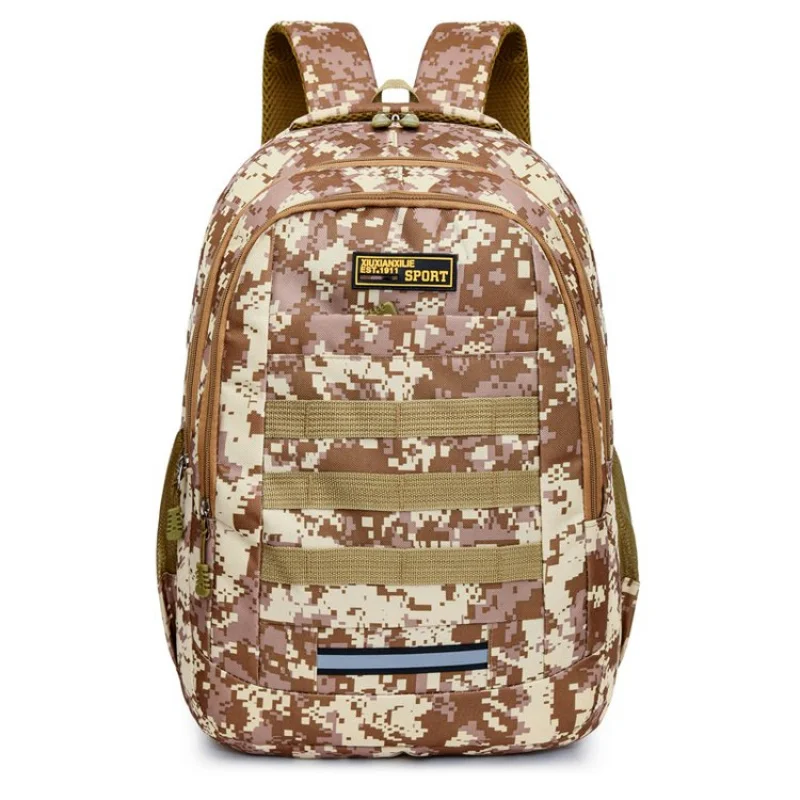 Mochila táctica de camuflaje para acampar para hombre, mochila para senderismo al aire libre, mochila de gran capacidad, impermeable, para montañismo, unisex