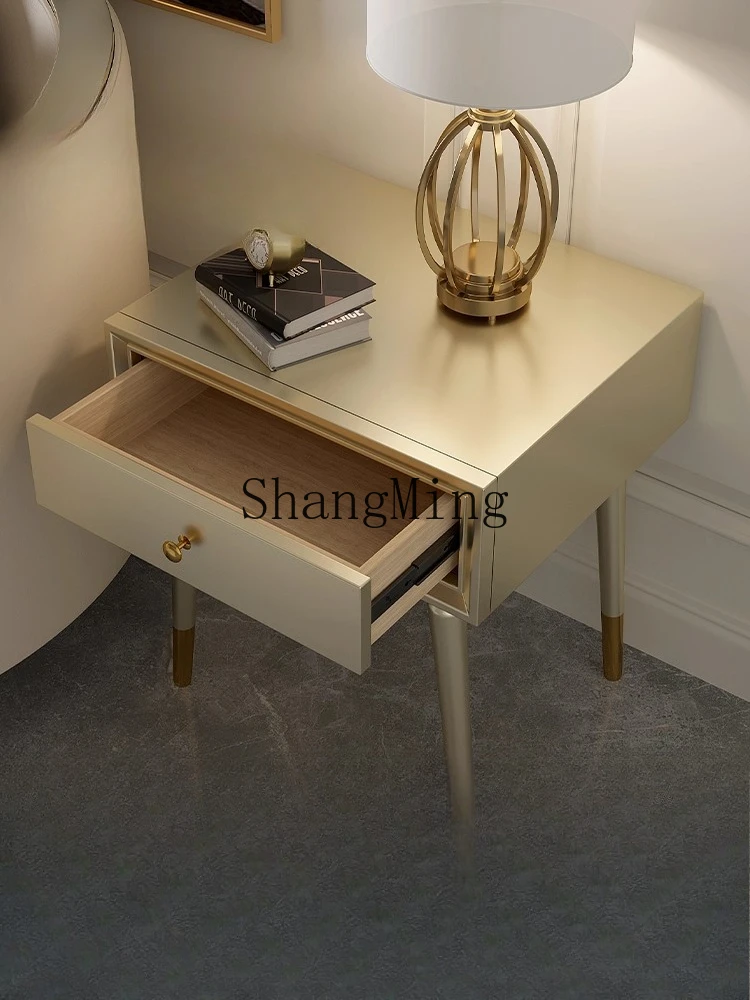 

ZYYbedroom bedside special solid wood cabinet light luxury modern new small simple home rack