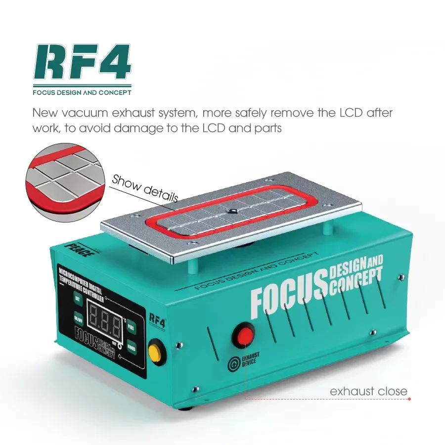 Imagem -05 - Rf-peace-lcd Máquina Separadora de Tela Sensível ao Toque Rf4 Bomba de Vácuo Embutida Polegadas Desmonte a Ferramenta de Reparo 110 v 220v