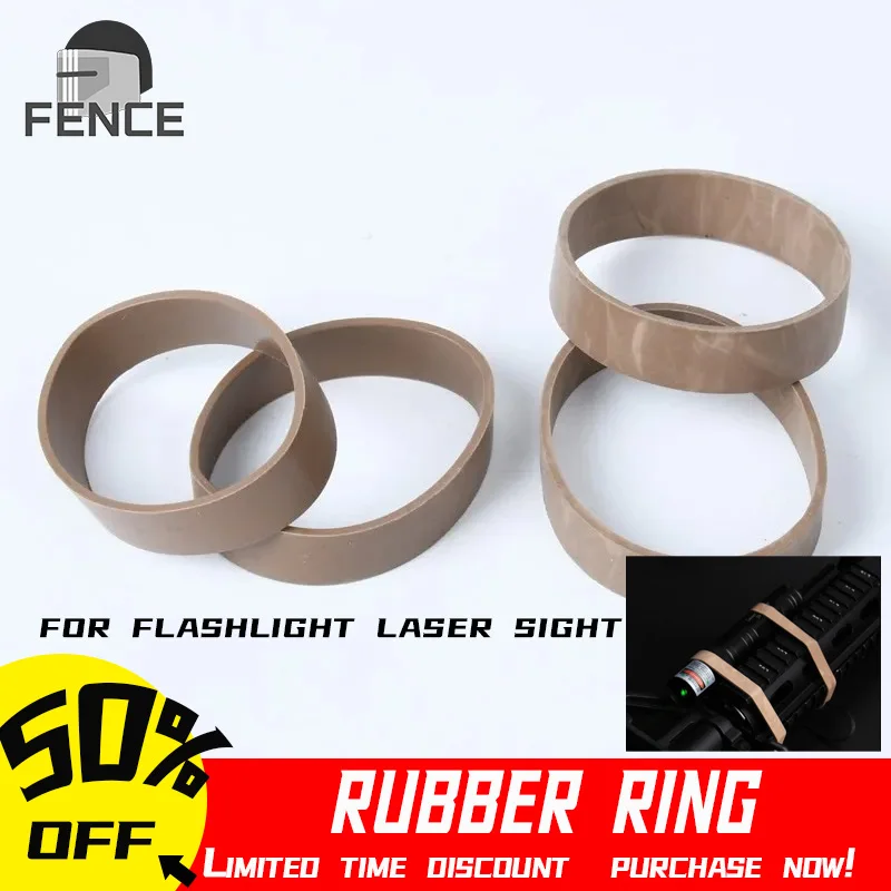 Tactical 4pcs Elastic Rubber Airsoft High Strength Rubber Ring Hunting Rilfe Band For DBAL A2 PEQ15 Flashlight Laser Sight