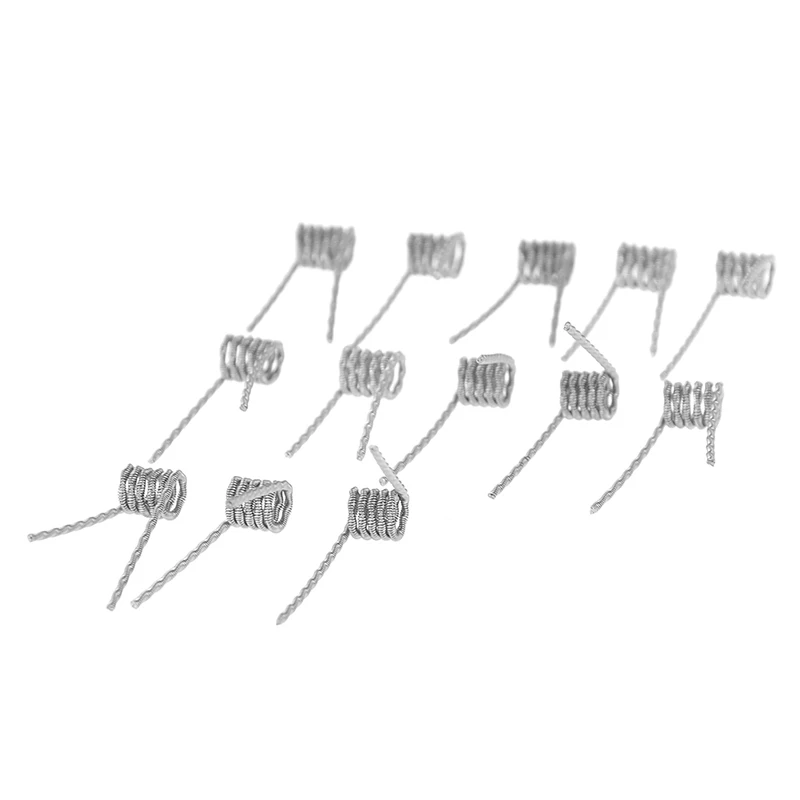 10Pcs Twisted Fused Hive Clapton Coils Premade Wrap Alien Mix Twisted Quad Tiger Heating Resistance Rda Coil