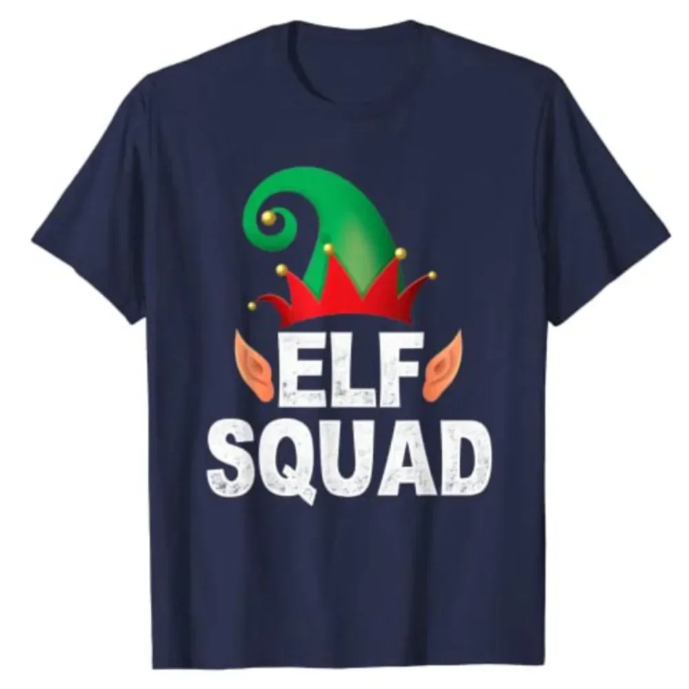 Pyjama de Noël assressentipour la famille Elf Squad, t-shirt graphique à la mode pour garçons, énonciations mignonnes, vêtements