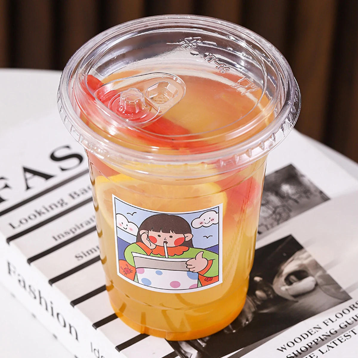 10/20/50pcs Transparent Disposable Coffee Cup Milk Tea Cup Without Straw Suitable for Smoothies and Cold Drinks