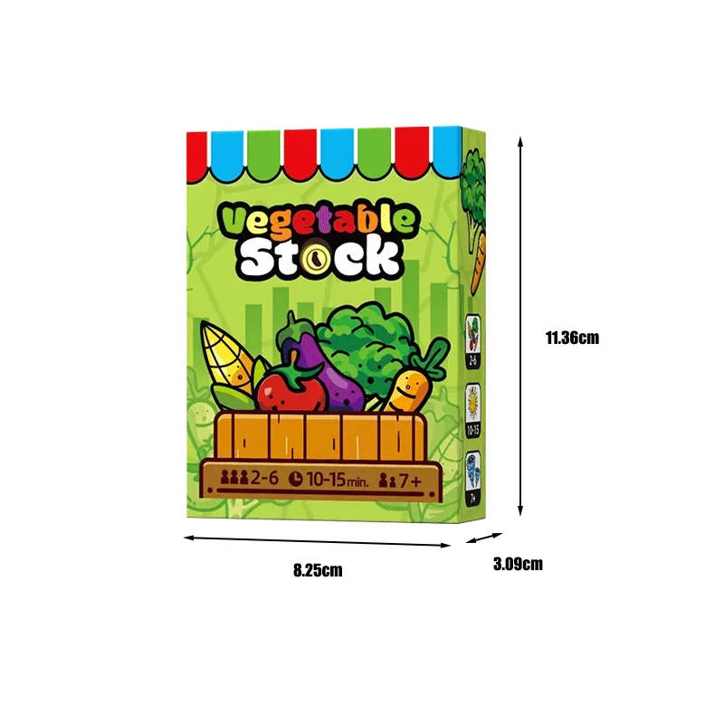 Vegetable Stock Board game cards Same style as Little Farmer scoring Logic thinking game view 3