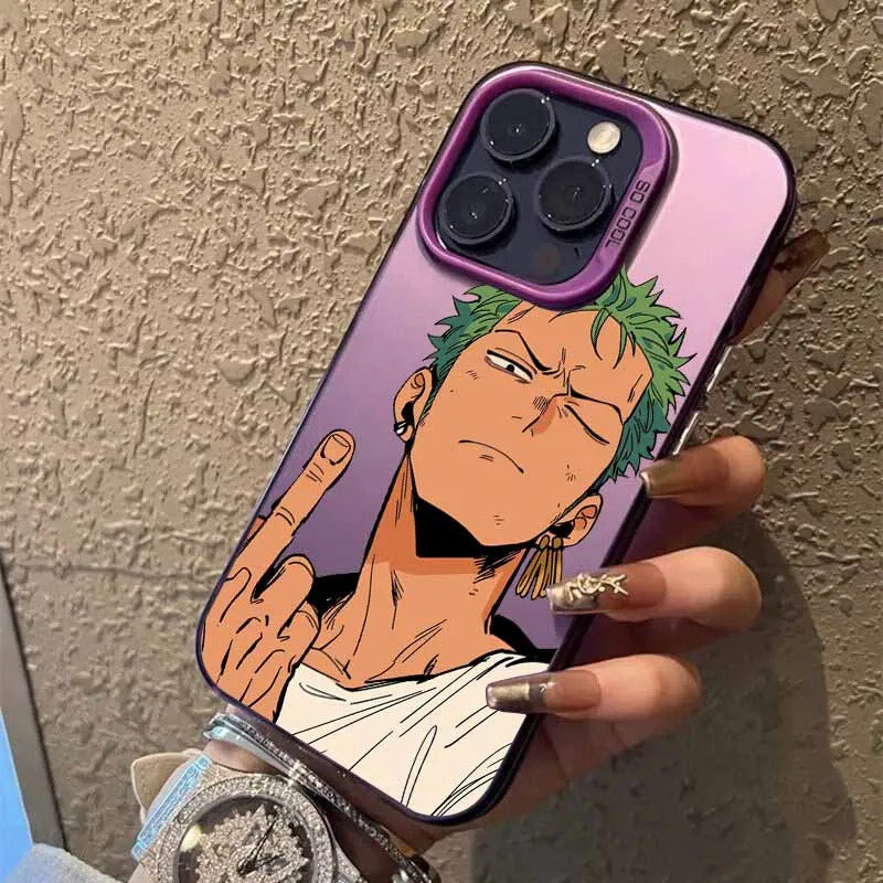 L-uffys Z-oro Anime Hülle für Apple iPhone 17 Air 16E 16 15 14 13 12 mini Pro Max Plus Bunte Handyhülle – Detail 12