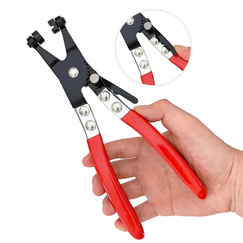 Hose Clamp Pliers Repair Tool Swivel Flat Band for Removal And Installation Of Ring-Type Or Flat-Band Hose Clamps