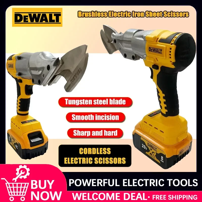 

Dewalt Brushless Electric Scissors 500W Cordless Iron Sheet Scissors Electric Metal Cutting Fit 18V Battery Tools