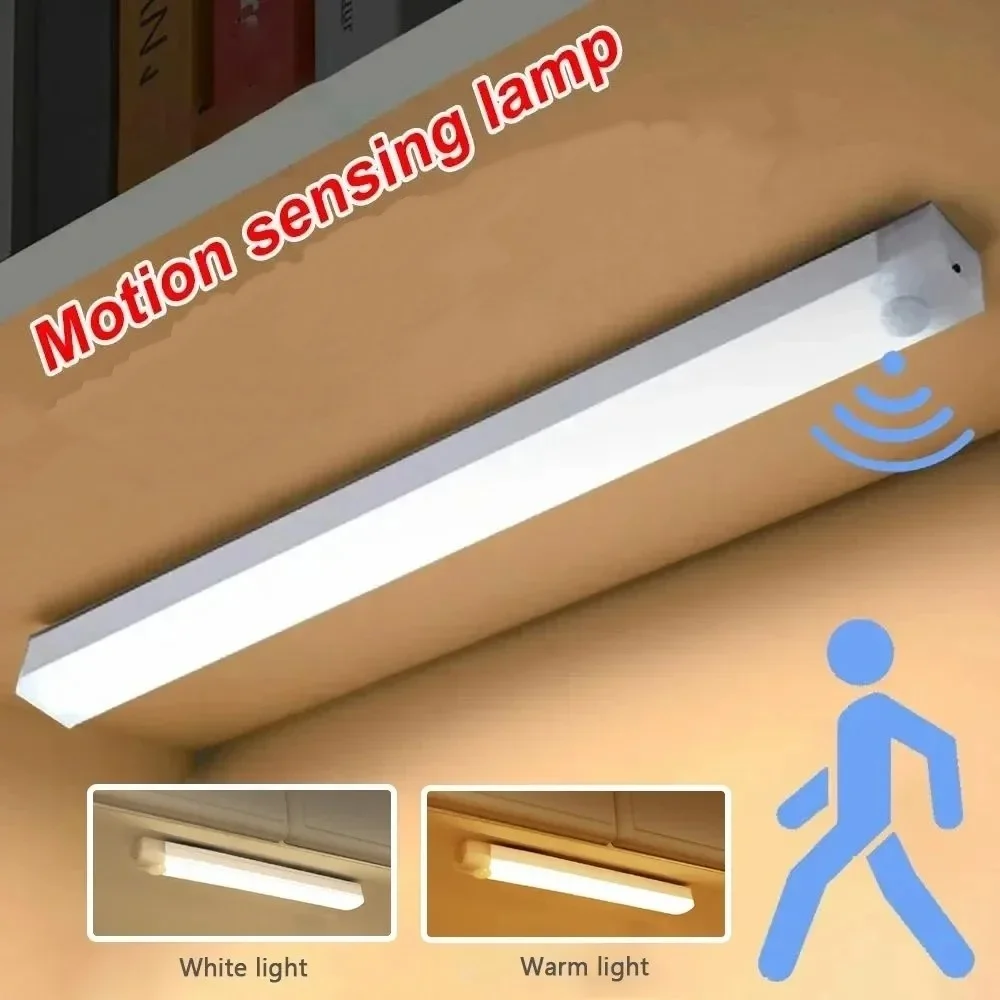 New LED Motion Sensor Light Night Light TYPE-C USB Lights Yellow/White Colors Lamp For Kitchen Cabinet Bedroom Wardrobe Lighting