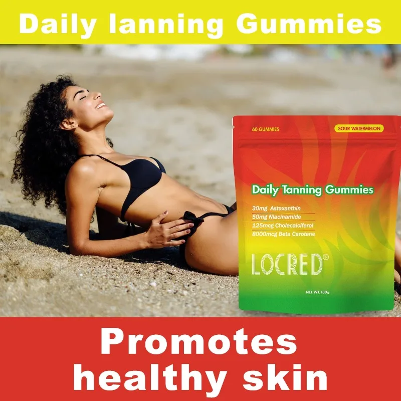 

Natural Tanning Gummies Skin Bronzing Supplement Sun-Kissed Glow Daily Health Snacks