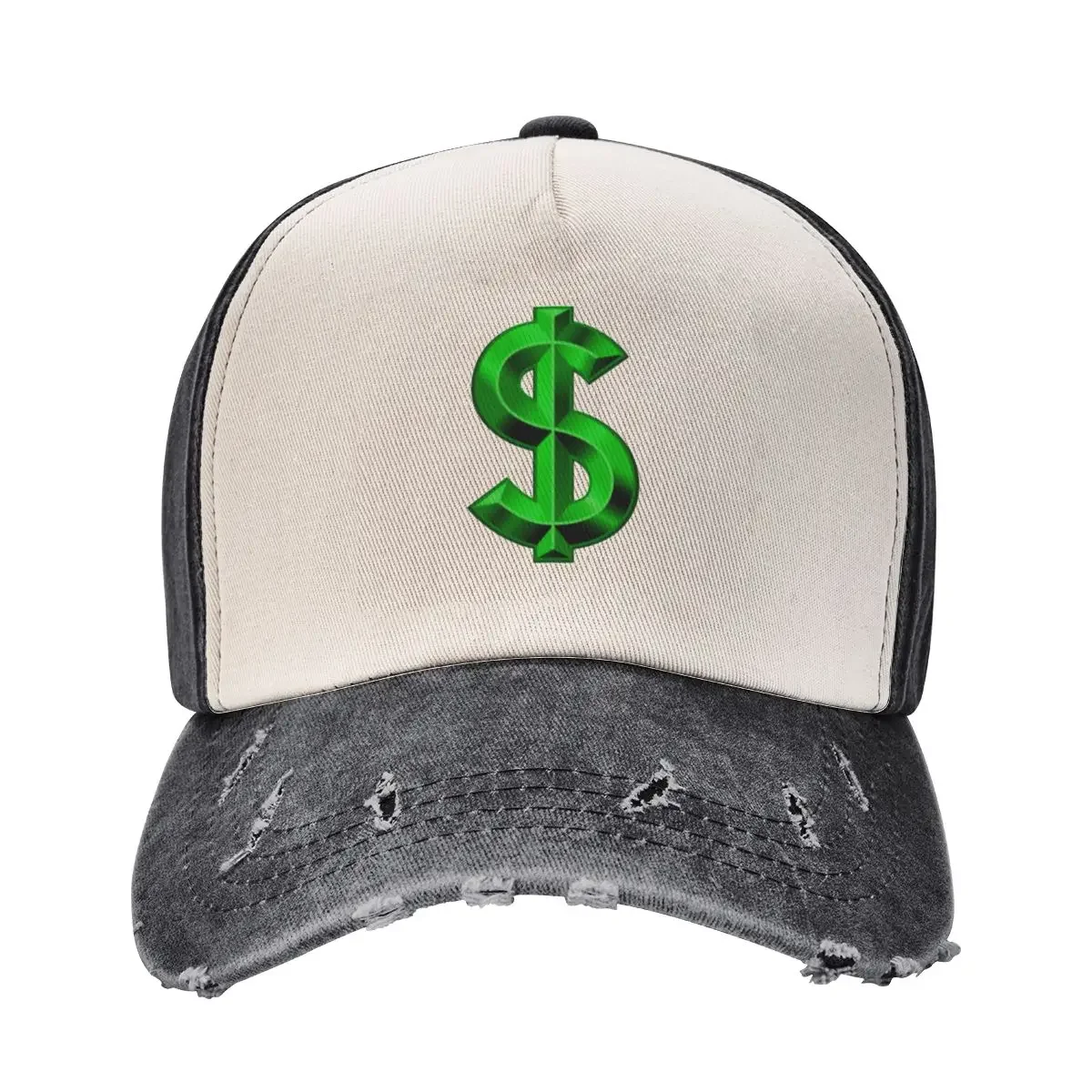 Green Dollar Sign - Single Baseball Cap Icon birthday Caps For Women Men's