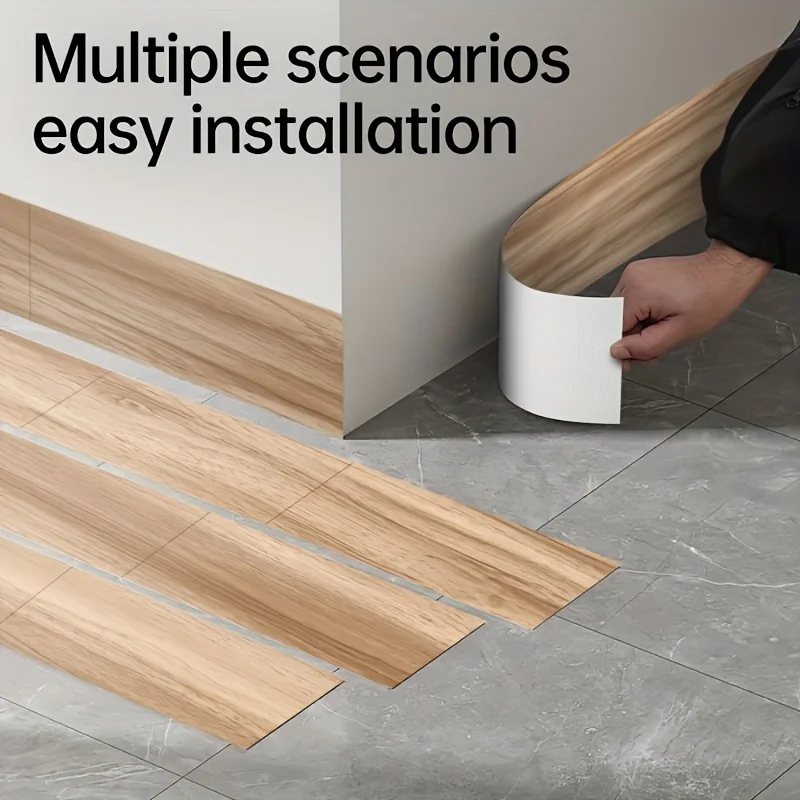 Easy To Install Flooring Sticker Thick Durable Self-Adhesive Wood Grain Vinyl Flooring Tile for Renovation Floor Wall Decoration