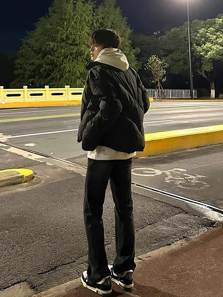 

Мужские джинсы-клеш американского стиля для высоких мужчин, прямые, с высокой талией, из денима, молодежные, повседневные, износостойкие