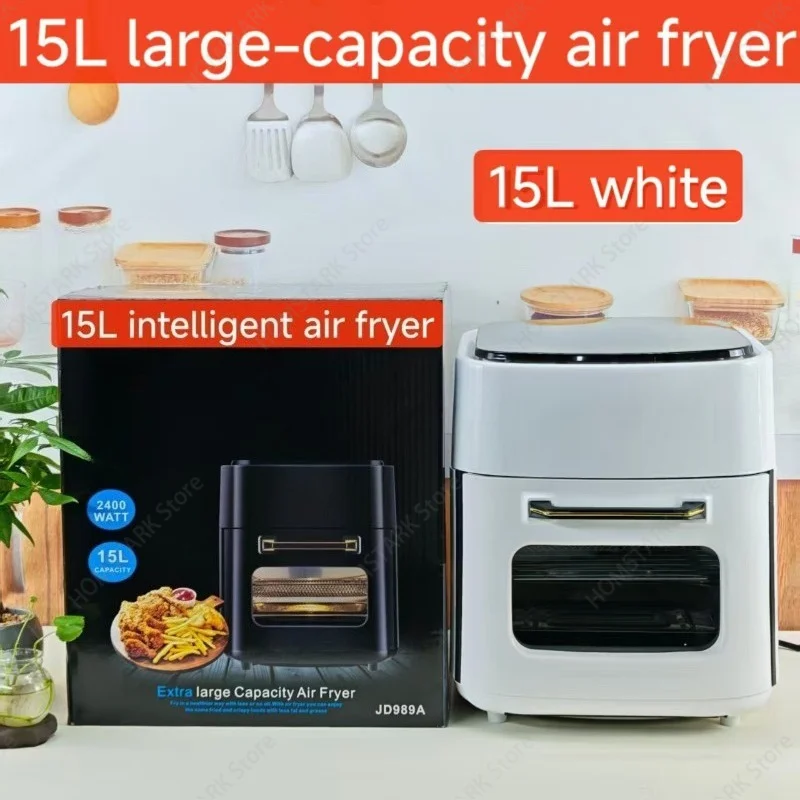 15L Visible Touch Control Air Fryer, Smart Household Air Frying Oven For Chips Snack Baking Home Kitchen Supply