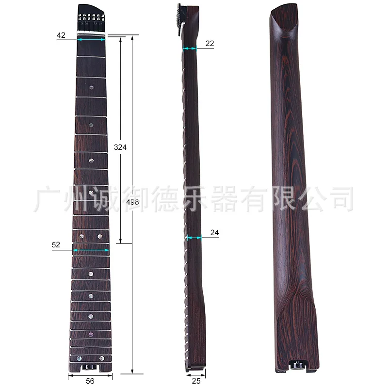 Headless Guitar Neck 24 Chicken Wing Xylophone Neck With String Lock Pillow Guitar Handle