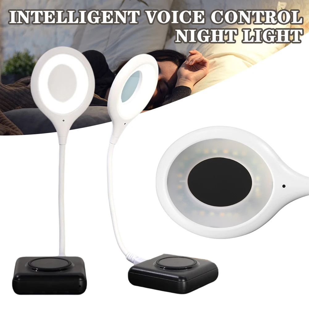 

USB Voice Control Lamp Energy Saving Quality Material Reusable For Home Bedroom Bed